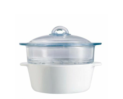 Pyrex Pyroflam Cocotte Steamer Set 2000mL φ200 × 80mm Vitro