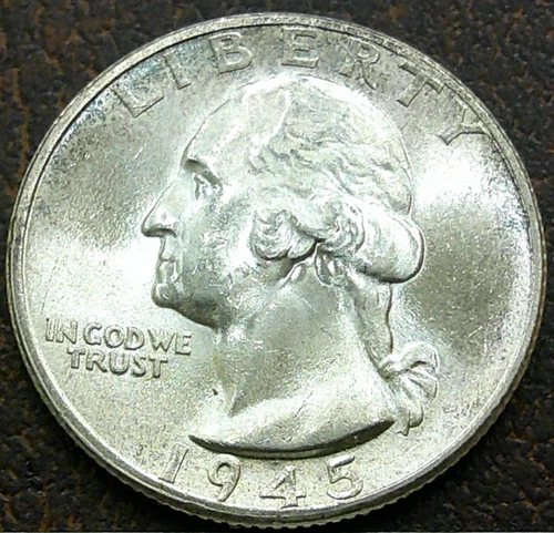 US 1945-S Washington Quarter  **