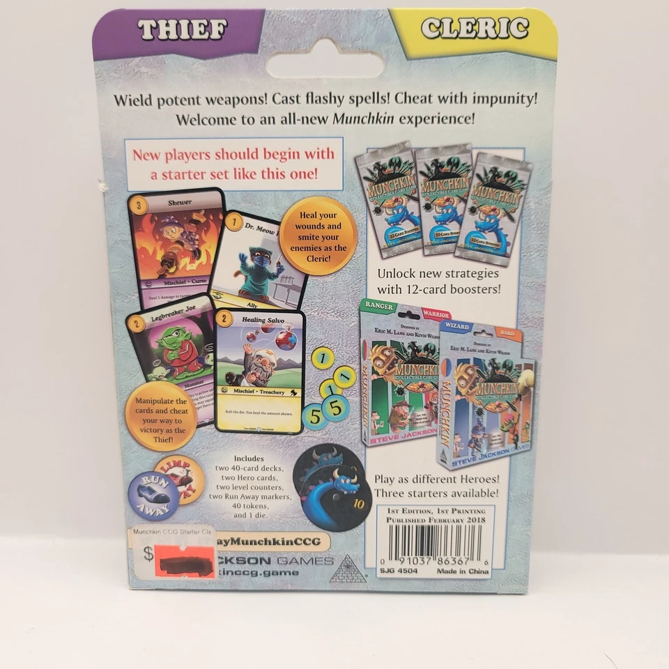 Steve Jackson Games Munchin Collectible Card Game Cleric Thief - Image 2 of 4