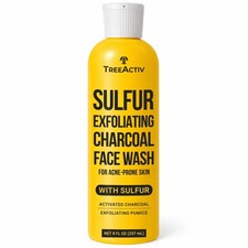 Sulfur 10 Exfoliating Charcoal Acne Face Wash, 8 Fl Oz