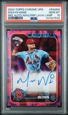 Masyn Winn 2024 Topps Chrome Update PSA 10 Magenta&Purple Lava Lamp Auto /299 RC