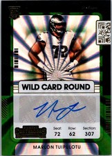 2021 Panini Contenders #231 Marlon Tuipulotu Rookie Ticket Wild Card Round. rookie card picture