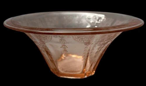 Pink Princess 9.5 Inch Hat Shaped Bowl Depression Glass