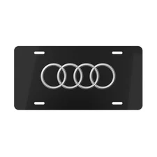 Black Vanity Plate for Audi Cars, Personalized License Plate, Car Tags, Quattro