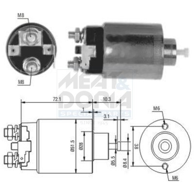 Meat & Doria Magnetschalter Starter FüR Nissan Almera Tino V10 1.8 N16 1.5 WP12-image