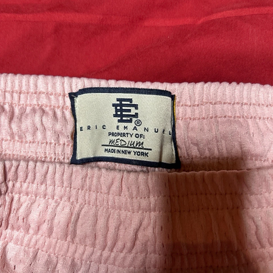 Eric Emanuel Shorts Pink And Green Mesh Gym Shorts - Image 2 of 4