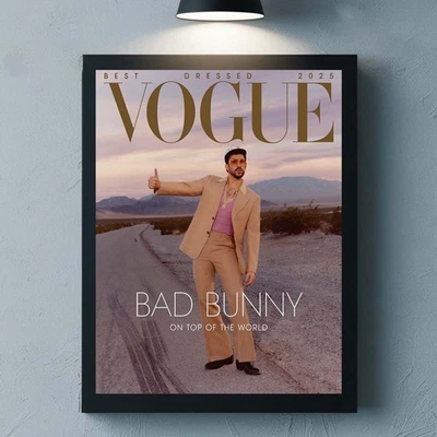 NOT FOUND Bad Bunny Graces The Cover Of Vogue Magazine Best Dressed 2025 Poster