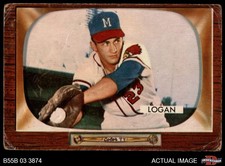 1955 Bowman #180 Johnny Logan Braves 1 - POOR