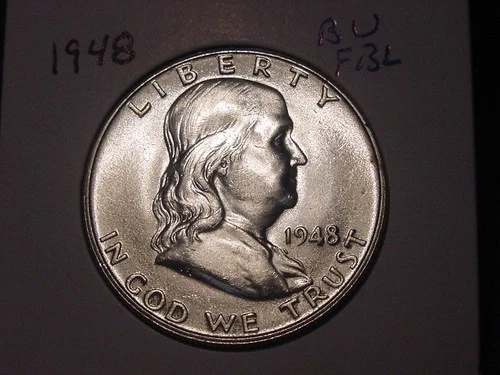 1948 FRANKLIN HALF BU FBL ORIGINAL COLOR POPULAR BETTER DATE SHIPS FREE