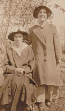 1920s Pretty Women Hats Coats Smiling Friends Portrait Outdoors