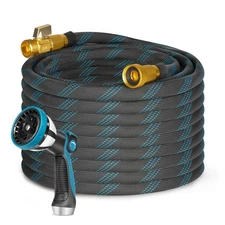Garden Hose 100ft Flexible Water Hose with 10 Function Sprayer Leak-proof Lig...