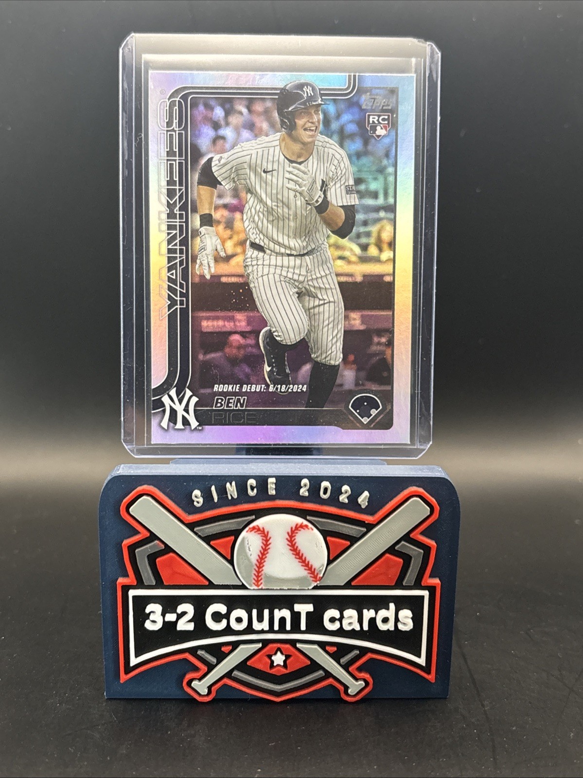 2025 Topps Update Series - Rookie Debut Ben Rice #US25 Rainbow Foil (RC)