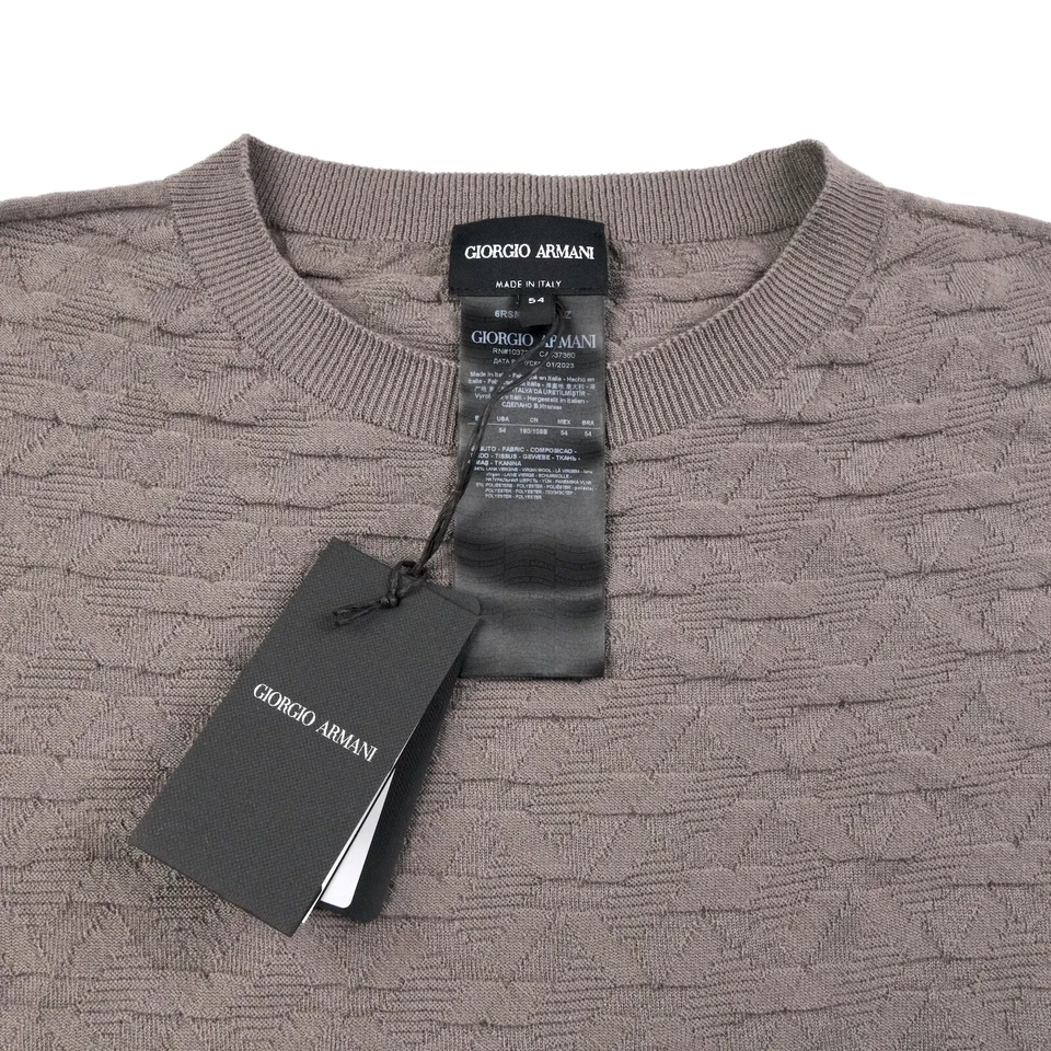 Suéter Giorgio Armani Para Hombres 54 Lana Jacquard Cuello Redondo Pullover Italia Precio de venta sugerido por el fabricante $645 Foto 3 de 4