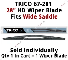 TRICO 67-281 Wiper Blade for RV Coach Bus & Commercial Truck 28" HD Wide Saddle