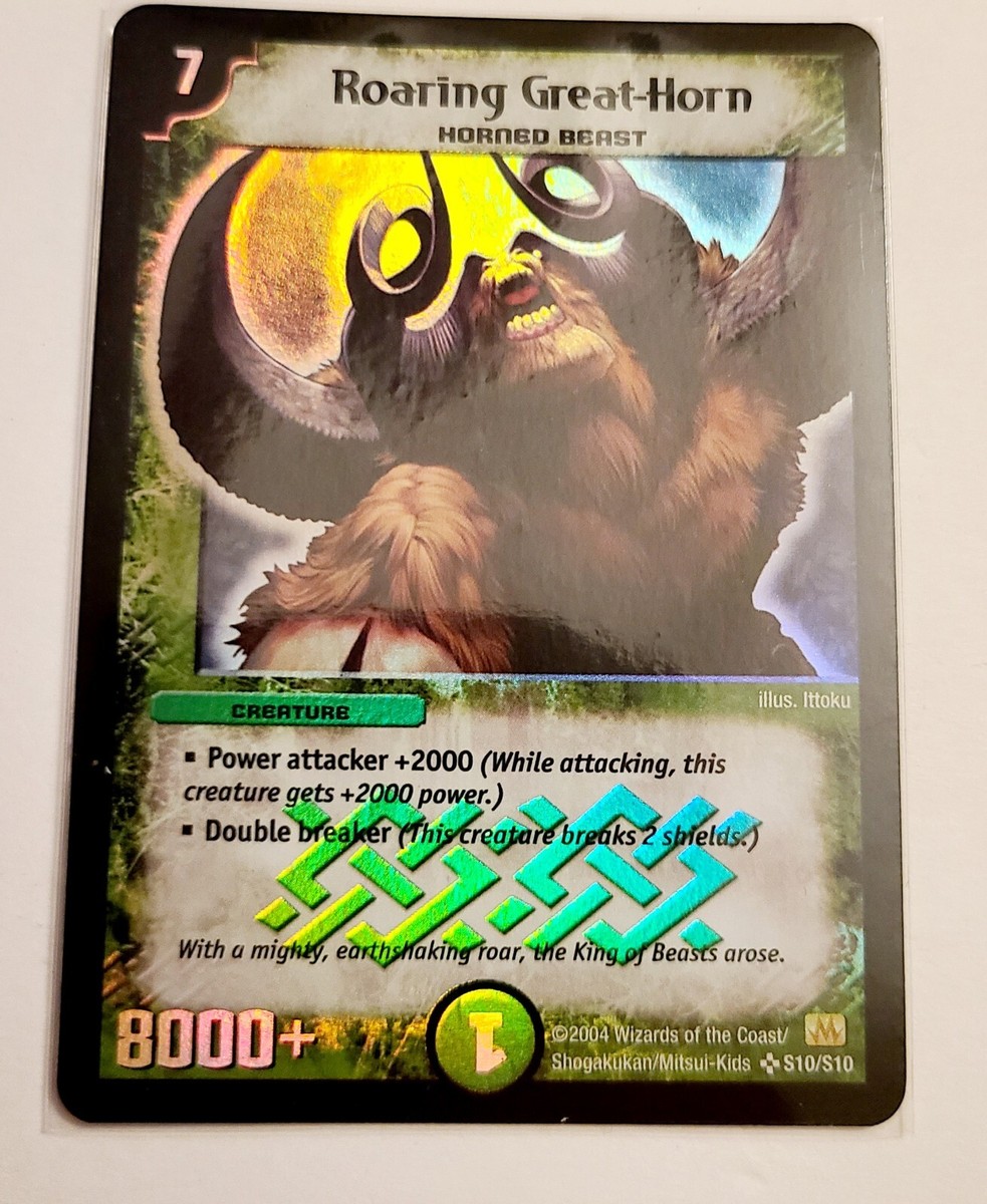 Duel Masters Great-Horn Super Rare S10/S10 DM-01 Roaring Duel Masters Great-Horn Super Rare S10/S10 DM-01 Roaring