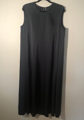 COS Teal Polyester Satin Maxi Dress With Accordian Pleated Seams Size 12  NWT | eBay