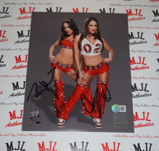 WWE NIKKI AND BRIE, BELLA TWINS SIGNED/AUTOGRAPHED 8X10 PHOTO W/ BAS COA B