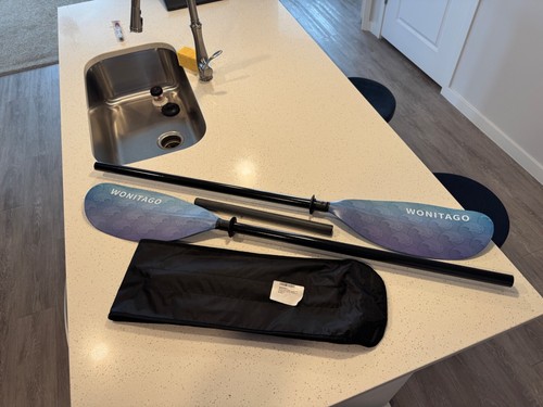 WONITAGO Kayak Paddles with Aluminum Shaft and Reinforced PP Blade, Floating