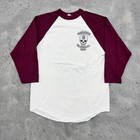 y2k 2000s Grunge Cyber Goth Skull Guns Skater Raglan Graphic Tee Size M