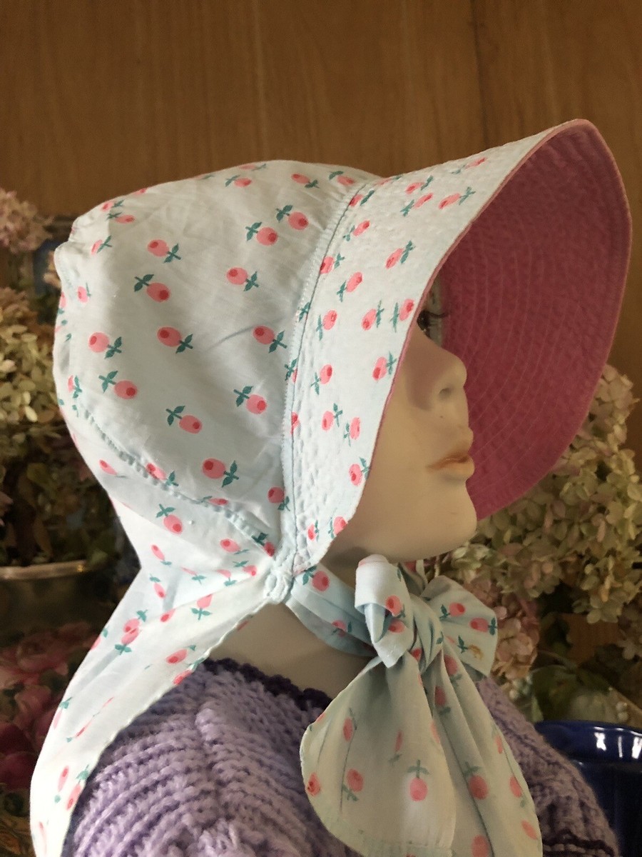 rn　Bonet et Bonet Geraldine Vintage Vintage Antique 1920's 1930's Young Girl Cotton Bonnet/ Hat
