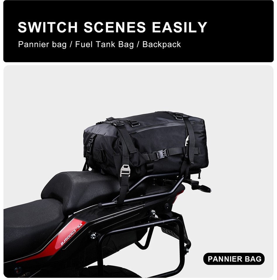 Motorcycle Tank Bag Rhinowalk Motorcycle Tail Bag 45L Waterproof