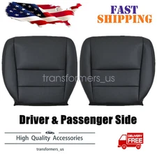 Fits 2005-2008 Acura TL Driver & Passenger Side Bottom Leather Seat Cover Black