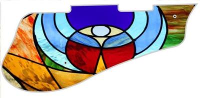 Schlagbrett Schlagbrett 5120 grafische Grafik Gitarre Kirche Glas 2