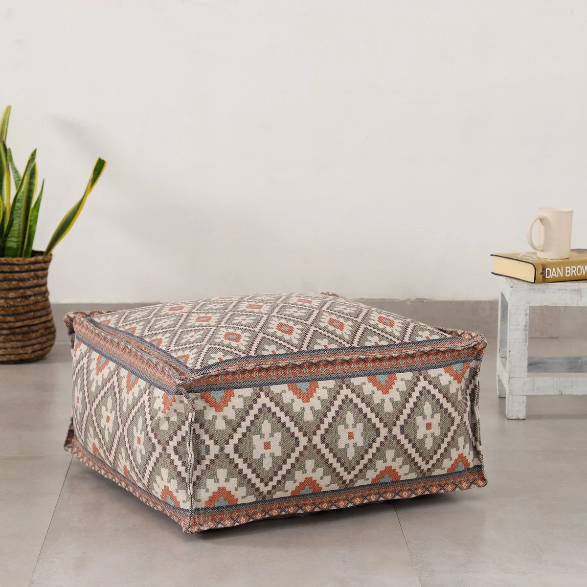 Kilim ottoman cheap pouf