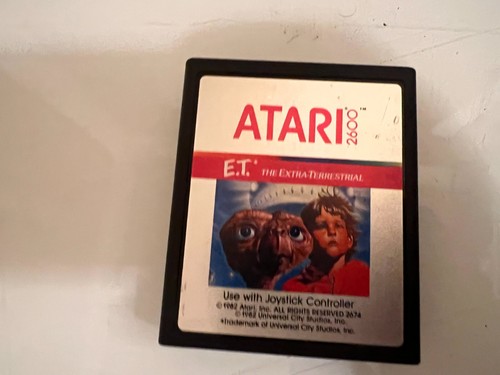 E.T. THE EXTRA TERRESTRIAL Atari 2600 Used Game 1982 Picture Label