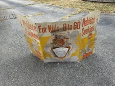 Large Vintage Nabisco Store Cardboard Display Sign Circus Animals Clown