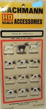 Bachmann HO Scale 12 Piece Animal Set Number 2301, 3 Horses 9 Cows