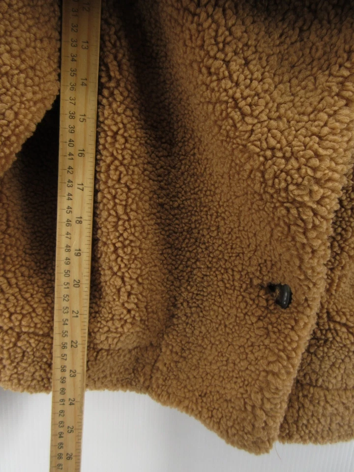 Chaqueta We The Free People Mujer Mediana Marrón Izzy Envoltura Peluche Sherpa Abrigo Polar Foto 4 de 4