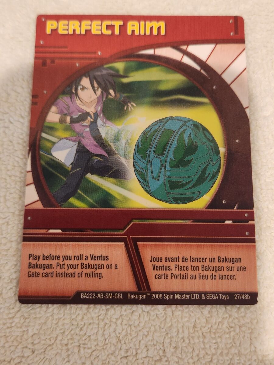 Bakugan Battle Brawlers Red Ability Card Perfect Aim BA222-AB-SM-GBL 27/48b