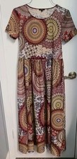 Sheer Women’s “Jones" Muticolored Maxi Dress in Size 34 Slits On Both Sides
