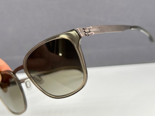 Ic Berlin Sonnenbrille Herren Grau eckig Mr. Bice Groß L XL NP:499€ - Picture 5 of 12