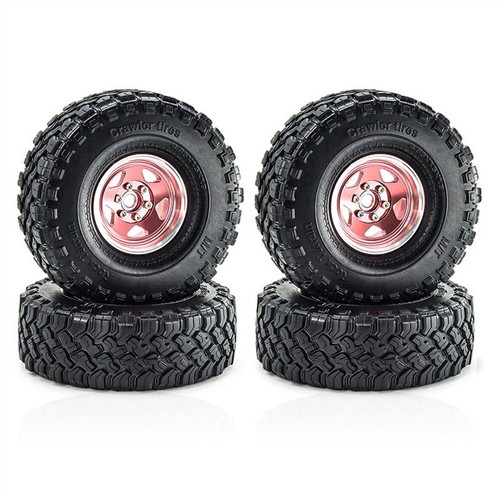 4Pcs 1.9" Beadlock Wheel Rim Tire for 1/10 Traxxas TRX4 Axial SCX10 90046 RC Car - Picture 14 of 24