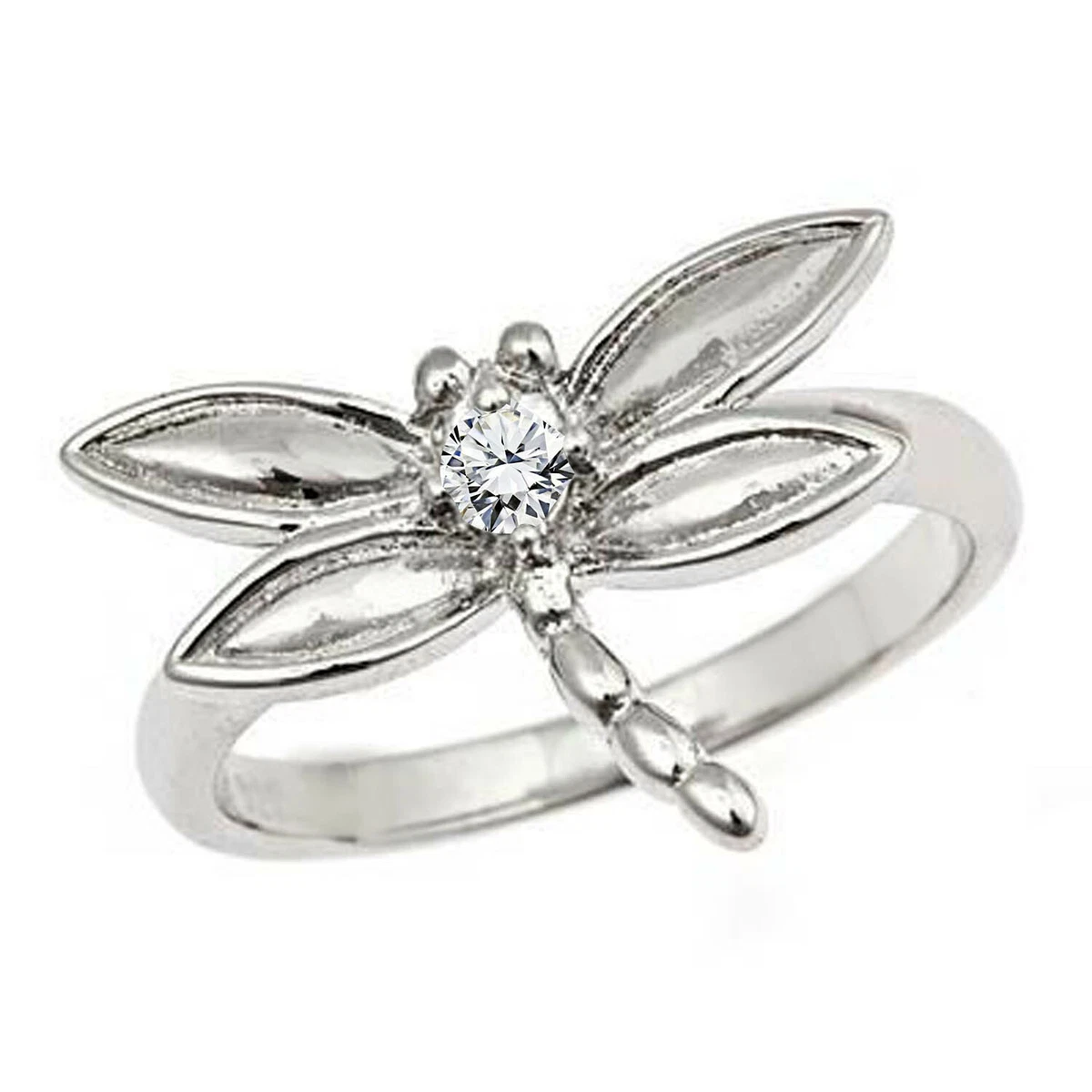 Dragonfly rings white best sale gold