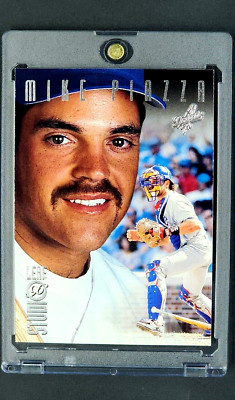 1996 Leaf Studio #80 Mike Piazza HOF Los Angeles Dodgers Baseball Card