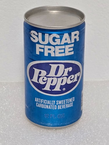 Vintage Sealed Empty Sugar Free Dr. Pepper Soda Pop Can