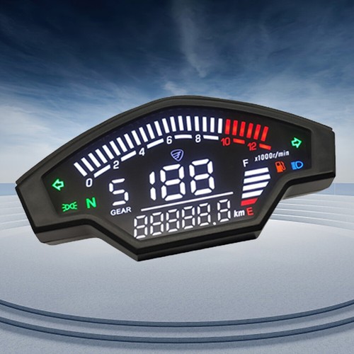 Motorcycle Speedometer LCD Display Electronic Tachometer Odometer for
