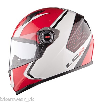 LS2 FF322 Corsa White/Red Motorcycle 