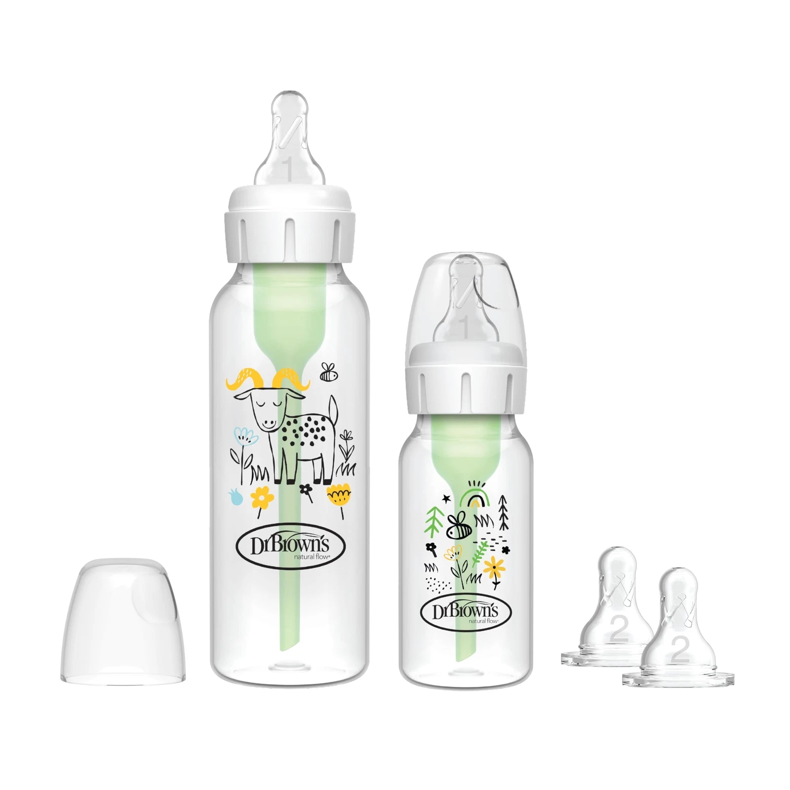 Dr Brown's Natural Flow Anti-Colic Options+ Narrow Baby Bottle Sampler Kit 1x...