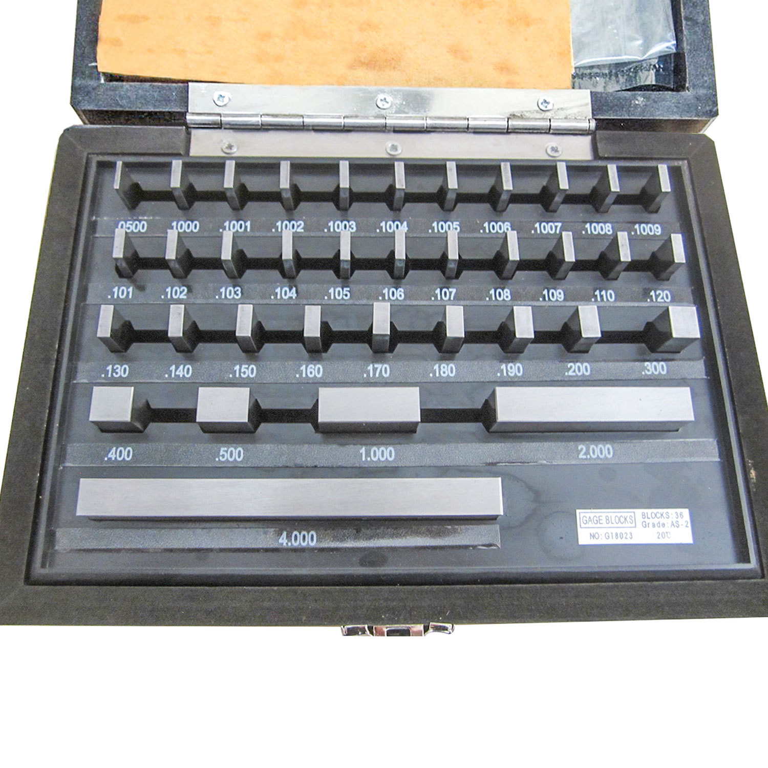 HFS(R) 36 Pcs Grade B Gage Gauge Block Set ; Nist Traceable Certificate