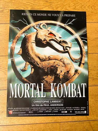 MORTAL KOMBAT Affiche cinéma 40x60 PAUL ANDERSON, CHRISTOPHE LAMBERT, SHOU 1995