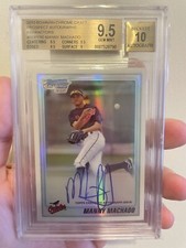 2010 Bowman Chrome Manny Machado Refractor RC  Auto #/500 BGS 9.5/10  🔥🔥🔥