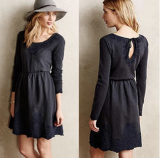 NWT sz S Anthropologie Ellie Dress By Saturday/Sunday Embroidered detail