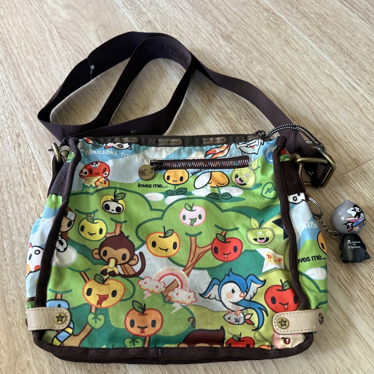 Tokidoki Le Sportsac Stellina Messenger Bag Purse Foresta Green X