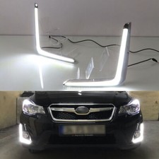 Led Drl Daytime Running Lights Fog Light Driving Bumper Fit For Subaru Xv 16-17
