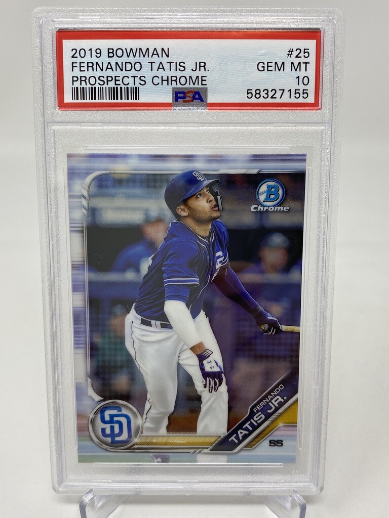2019 Bowman Chrome #25 Fernando Tatis Jr. Rookie Card - PSA 10 view 12