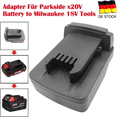 Akku Adapter für Parkside x20V PAP Akku auf Milwaukee 18V 48-11 Akku Werkzeuge